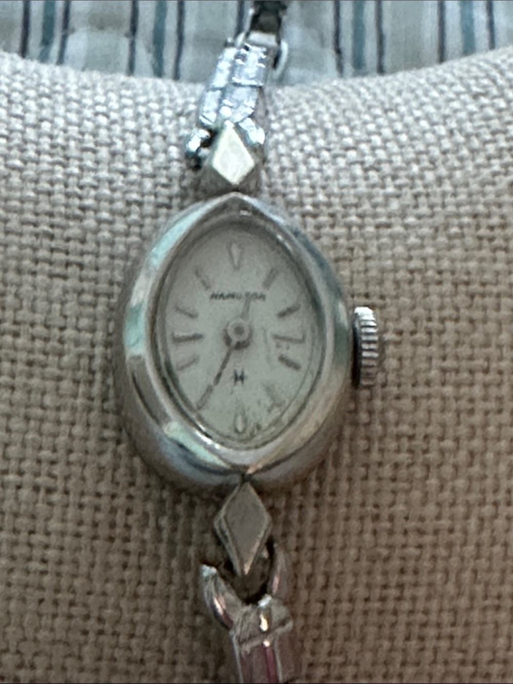 Hamilton Silver-Tone Teardrop Bracelet Ladies Watch